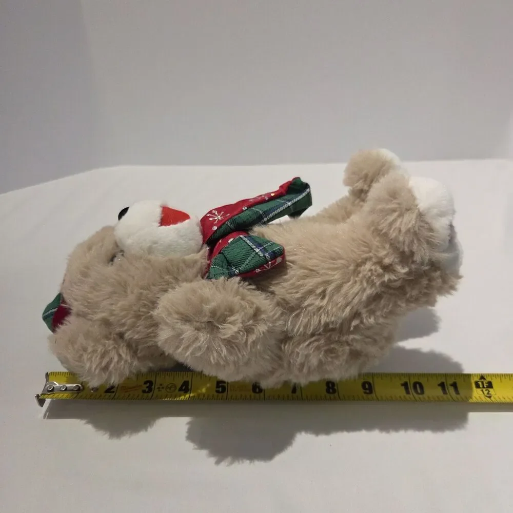 Lot Of 2 Snowflake Teddy Bear 2023 Plush Green Plaid Scarf Purple Dress